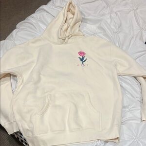 Obey Cream and Pink Knit Sweater Soft Pullover